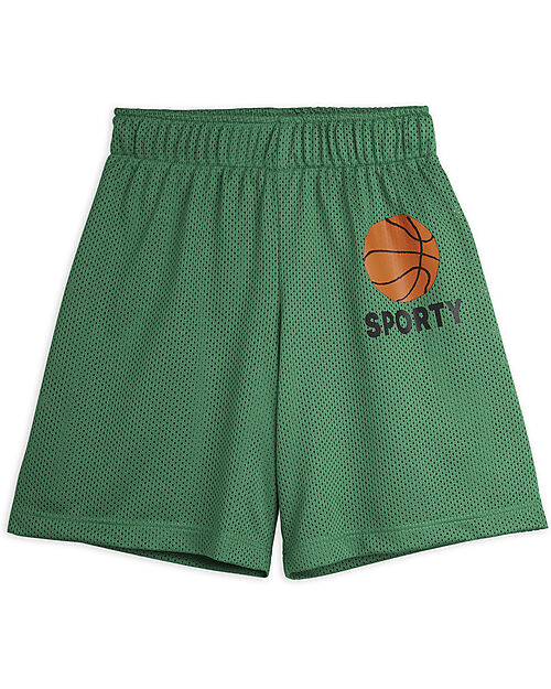 Mini Rodini Pantaloncini Corti Basket - Verde Pantaloni Corti