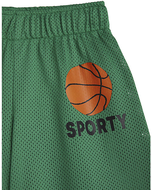 Mini Rodini Pantaloncini Corti Basket - Verde Pantaloni Corti