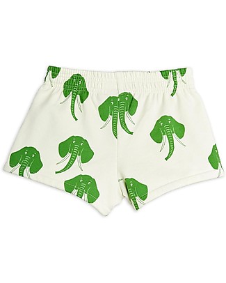 Mini Rodini Pantaloncini Corti - Elefanti - 100% Cotone Bio Pantaloni Corti