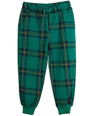 Mini Rodini Pantaloni A Quadri - Verde - 100% Cotone Biologico Pantaloni Lunghi