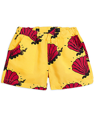 Mini Rodini Pantaloni Corti Conchiglia - Giallo - 100% lyocell Pantaloni Corti