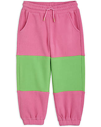 Mini Rodini Pantaloni in Pile - Rosa - 100% Poliestere Riciclato Pantaloni Lunghi