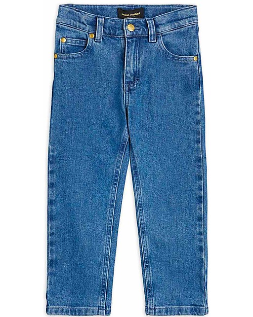 Mini Rodini Pantaloni Jeans Dritti - Blu - Cotone Organico Jeans
