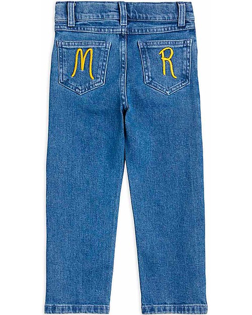Mini Rodini Pantaloni Jeans Dritti - Blu - Cotone Organico Jeans