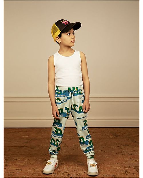 Mini Rodini Pantaloni Loch Ness - Multicolore - Cotone Biologico Pantaloni Lunghi