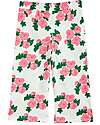 Mini Rodini Pantaloni Lunghi - Rose - Bianco e Rosa - 100% Cotone Bio GOTS Pantaloni Lunghi