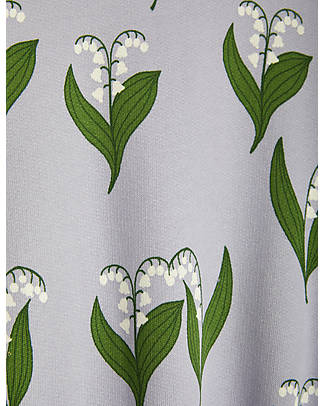Mini Rodini Pantaloni Tuta - Lily of the Valley - Blu - 100% Cotone Organico Pantaloni Lunghi