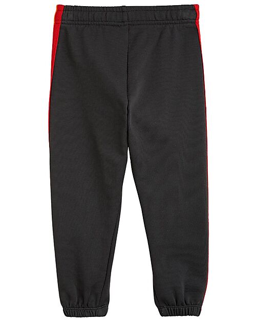 Mini Rodini Pantaloni Tuta - Nero - Bande Laterali Arcobaleno - 100% Cotone Bio GOTS Pantaloni Lunghi