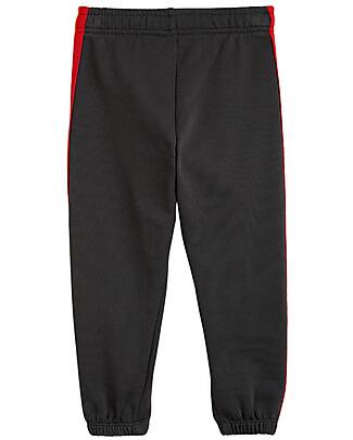 Mini Rodini Pantaloni Tuta - Nero - Bande Laterali Arcobaleno - 100% Cotone Bio GOTS Pantaloni Lunghi