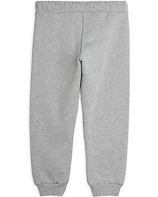 Mini Rodini Pantaloni Tuta Orso Polare - Grigio - 100% Cotone Bio Pantaloni Lunghi