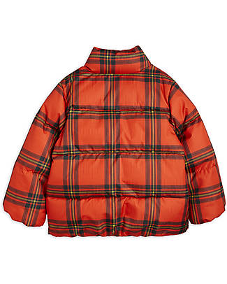 Mini Rodini Piumino a Quadri - Rosso - Fibre Riciclate Piumini