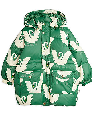 Mini Rodini Piumino Imbottito - Cigno - Verde - 100% Tessuto Riciclato Piumini