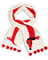 Mini Rodini Sciarpa Cane Bassotto, Panna - 100% cotone bio Sciarpe