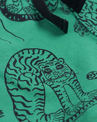 Mini Rodini Shorts Tigre - Verde - 100% Cotone bio Pantaloni Corti