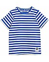 Mini Rodini T-shirt a Costine - Righe Blu - Cotone bio Elasticizzato T-shirt