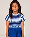 Mini Rodini T-shirt a Costine - Righe Blu - Cotone bio Elasticizzato T-shirt