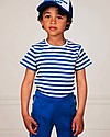 Mini Rodini T-shirt a Costine - Righe Blu - Cotone bio Elasticizzato T-shirt
