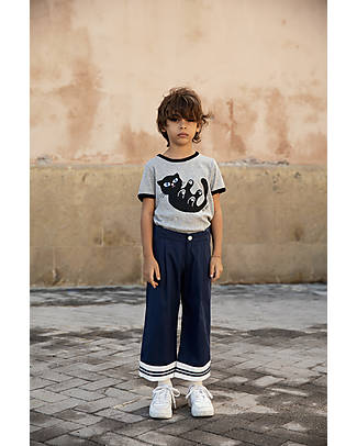 Mini Rodini T-Shirt Baby cat - Gatto - Grigia - Cotone Bio T-shirt