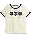 Mini Rodini T-Shirt - Cat triples - Bianco - Cotone Bio T-shirt