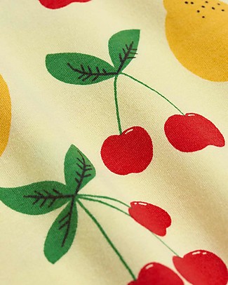 Mini Rodini T-shirt Ciliegie e Limoni - Gialla - Cotone bio elasticizzato T-Shirt e Canotte