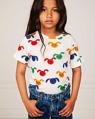 Mini Rodini T-shirt Coniglietti - Multicolor - 100% cotone bio T-Shirt e Canotte