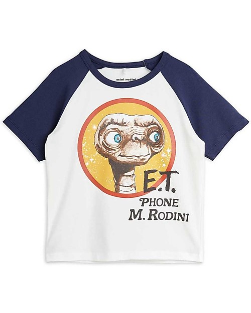 Mini Rodini T-Shirt - ET Collection - Bianco - Cotone Bio T-shirt