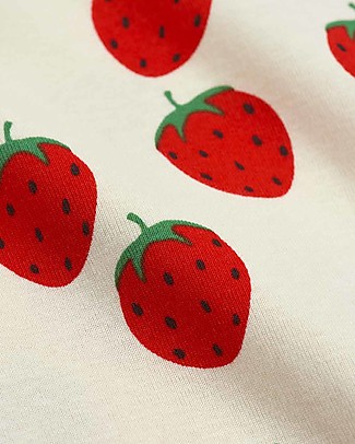 Mini Rodini T-shirt Fragole - Bianca - 100% cotone bio T-Shirt e Canotte