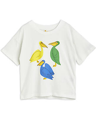 Mini Rodini T-Shirt Pelican - Bianco - 100% Cotone Bio T-shirt