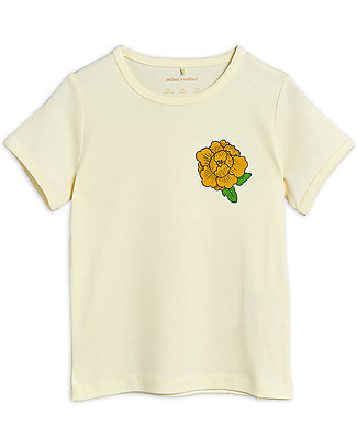 Mini Rodini T-shirt Peonia - Bianca - 100% Cotone bio T-Shirt e Canotte