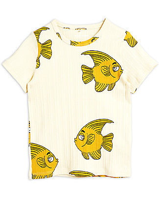 Mini Rodini T-Shirt Pesci - Cotone bio Elasticizzato T-Shirt e Canotte