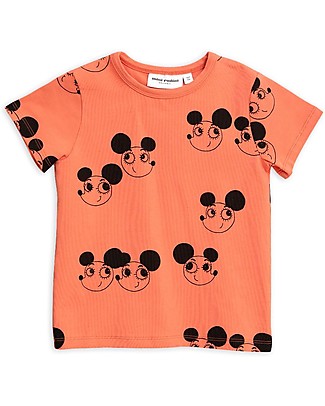 Mini Rodini T-Shirt Ritzratz, Rosso - Cotone bio Elasticizzato T-Shirt e Canotte