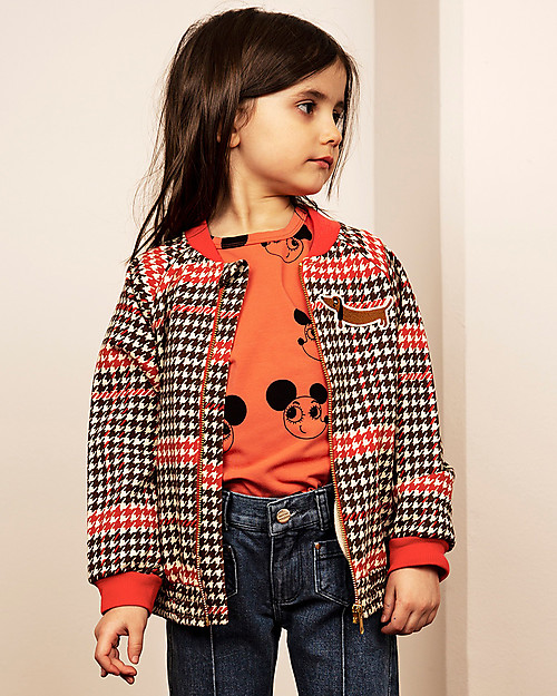 Mini Rodini T-Shirt Ritzratz, Rosso - Cotone bio Elasticizzato T-shirt