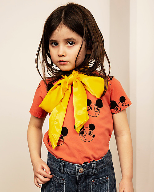 Mini Rodini T-Shirt Ritzratz, Rosso - Cotone bio Elasticizzato T-shirt