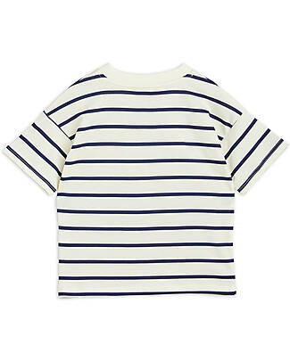 Mini Rodini T-Shirt Traghetto - Righe Blu - 100% Cotone Bio T-shirt