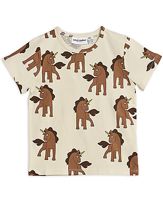 Mini Rodini T-Shirt Unicorni - Cotone bio Elasticizzato T-Shirt e Canotte