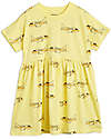 Mini Rodini Vestito Maniche Corte Aeroplano - Giallo - Cotone Bio GOTS Vestiti_
