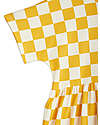 Mini Rodini Vestito Maniche Corte Quadretti - Giallo e Bianco - 100% Cotone Bio Vestiti_
