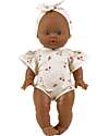 Minikane Bambola Amandine 34cm- Femmina + Set Ondine tutina Corta e Fascia - Ciliegie - Profumata Bambole