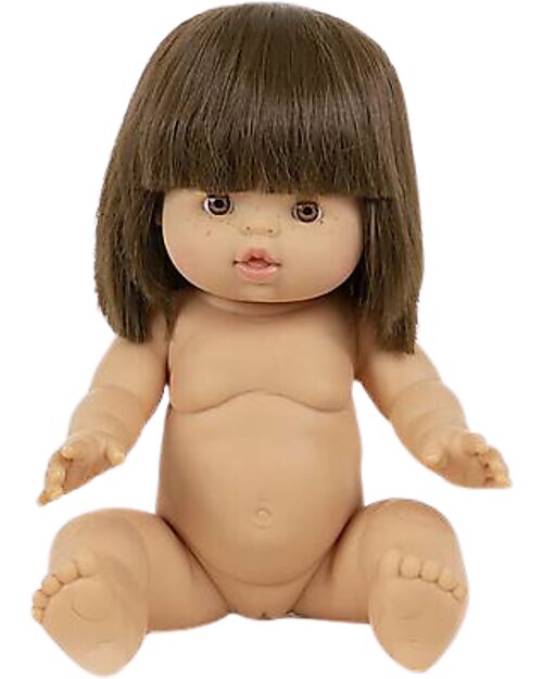 Minikane Bambola Jeanne 34cm - Femmina - Capelli Castani Occhi Marroni - Profumata Bambole