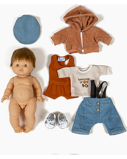 Minikane Bambola Jules - La Mia Valigetta Bohemian Chic - 7 Pezzi Bambole