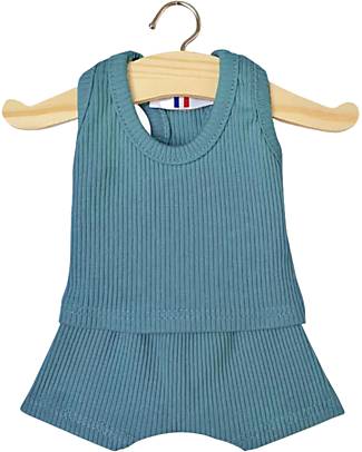 Minikane Canottiera e Boxer - Pavone - Cotone Oeko-Tex - per Bambola Minikane 34cm Accessori Bambole