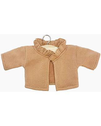 Minikane Cardigan Claudia - Brown Sugar - 100% Cotone Bio Certificato Oeko-Tex - per Bambole si 34 e 37 cm Accessori Bambole