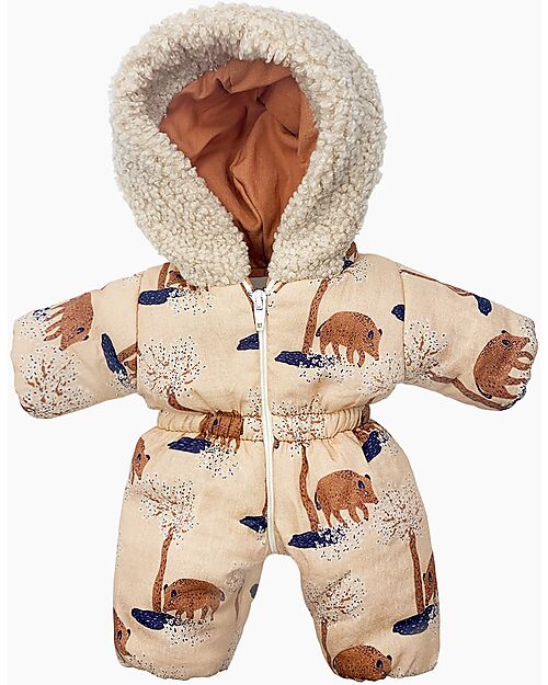 Minikane Completo Tuta da Sci Gigi - Con Cappuccio e Orlo Bouclette per Bambola Minikane Gordis 34 e 37cm Accessori Bambole