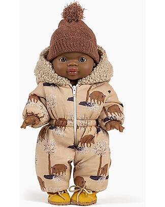 Minikane Completo Tuta da Sci Gigi - Con Cappuccio e Orlo Bouclette per Bambola Minikane Gordis 34 e 37cm Accessori Bambole