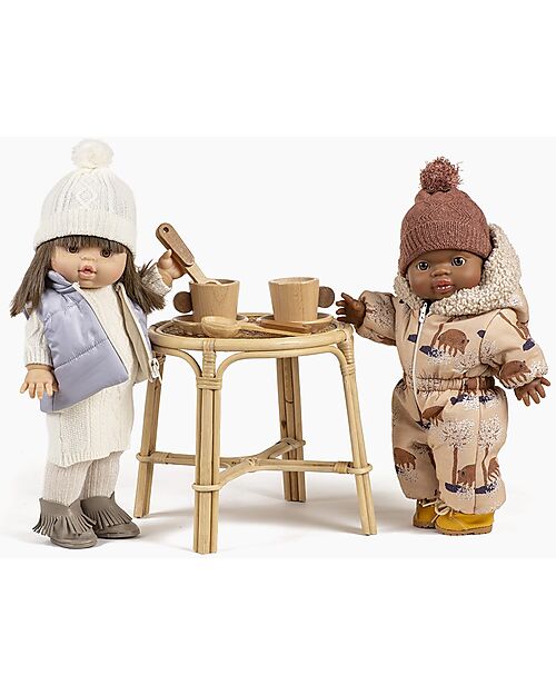 Minikane Completo Tuta da Sci Gigi - Con Cappuccio e Orlo Bouclette per Bambola Minikane Gordis 34 e 37cm Accessori Bambole