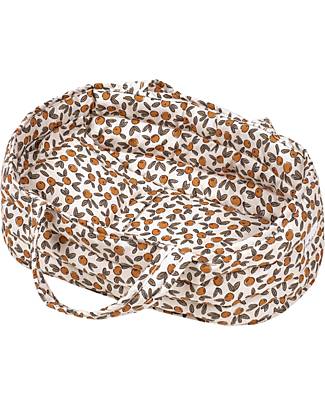 Minikane Culla Portatile - Fleurs d'Oranger - Cotone Oeko-Tex - per Bambola Minikane 34cm Accessori Bambole