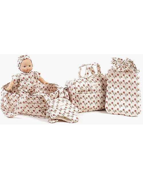 Minikane Marsupio per Bambola Minikane 34cm - Fiori - Cotone Oeko-Tex Accessori Bambole