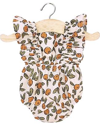 Minikane Pagliaccetto Rétro Lou - Fleur d'Oranger - Cotone Oeko-tex - per Bambola Minikane 34cm Accessori Bambole