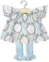 Minikane Set con Top Mazarine Future e Collant senza Piedi con Volant Chloé - Blu Ghiaccio - Cotone Accessori Bambole