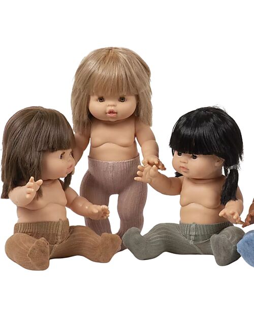 Minikane Set di 2 Collant per Bambole - Rosa Litchi e Laguna - Cotone Accessori Bambole